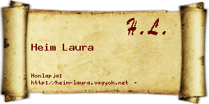 Heim Laura névjegykártya